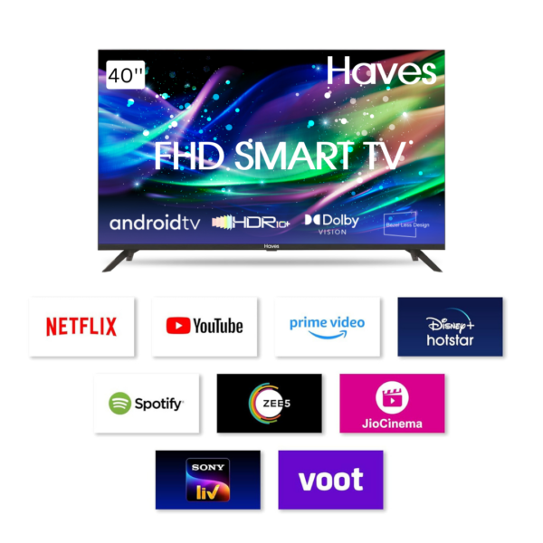 Haves 40 Inch FHD Smart Frameless LED TV - Image 2