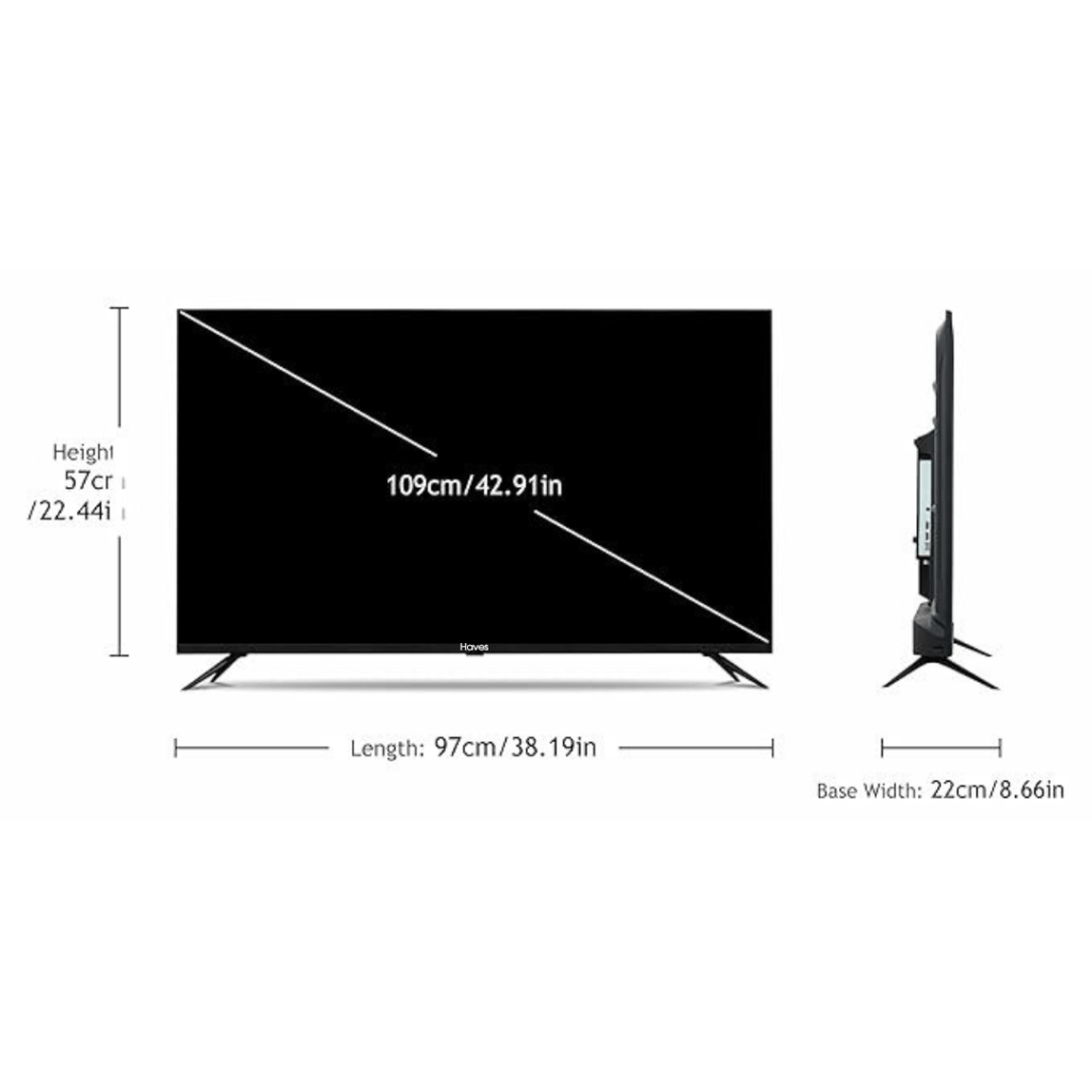 43 Inch Smart LED TV: Full HD, Frameless Design